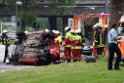 Schwerer VU Pkw Baum Koeln Deutz Messekreisel P029